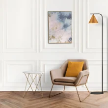 Podna lampa zlatni konus na luku Zlatna grlo E27