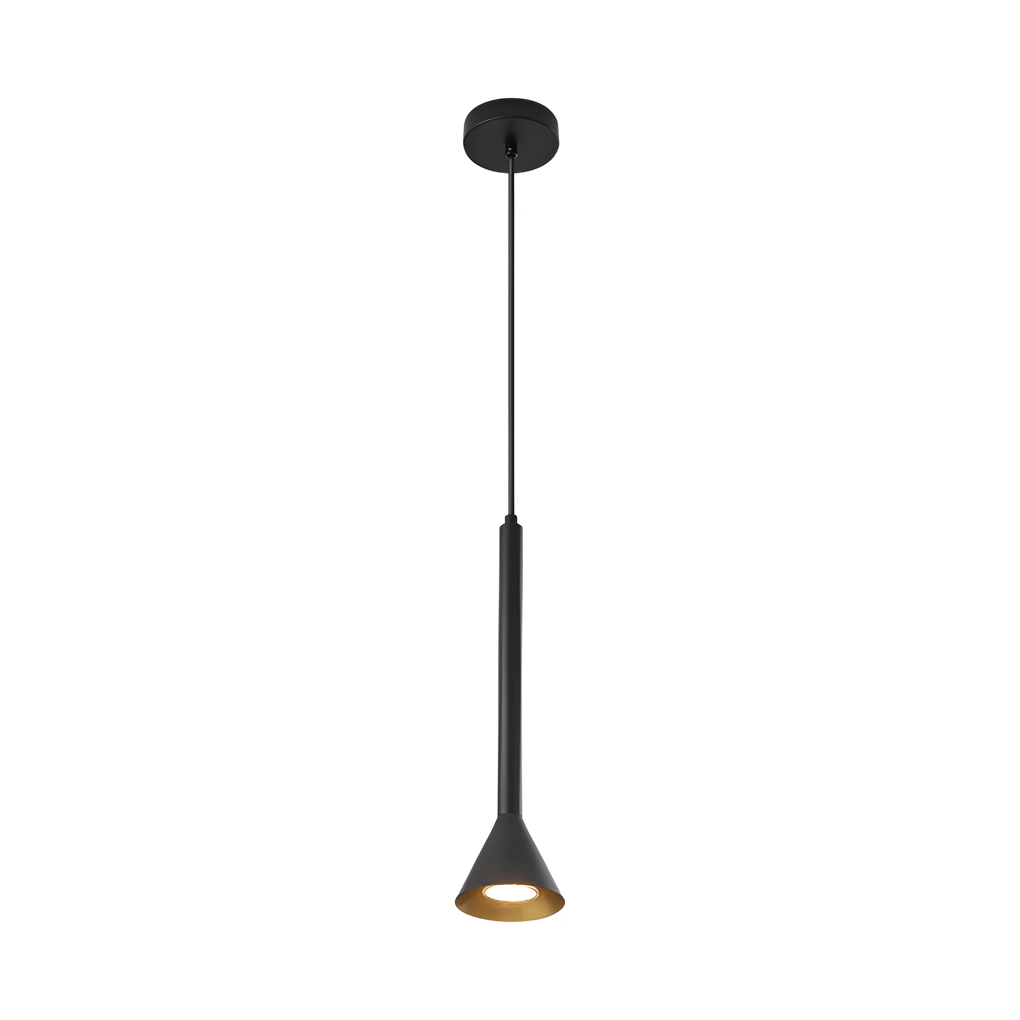 Viseća lampa 1×GU10 crna, cilindrični metalni abažur serije Metal P011