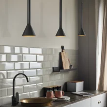 Viseća lampa 1×GU10 crna, cilindrični metalni abažur serije Metal P011