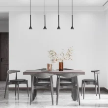 Viseća lampa sa šipkom 4×GU10 crna, linearna serija Metal P011