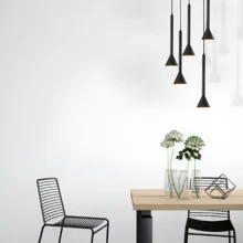 Viseća lampa 5×GU10 crna, rozeta serije Metal P011