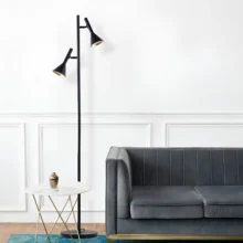 Podna lampa dvostruki spot Crna grlo GU10