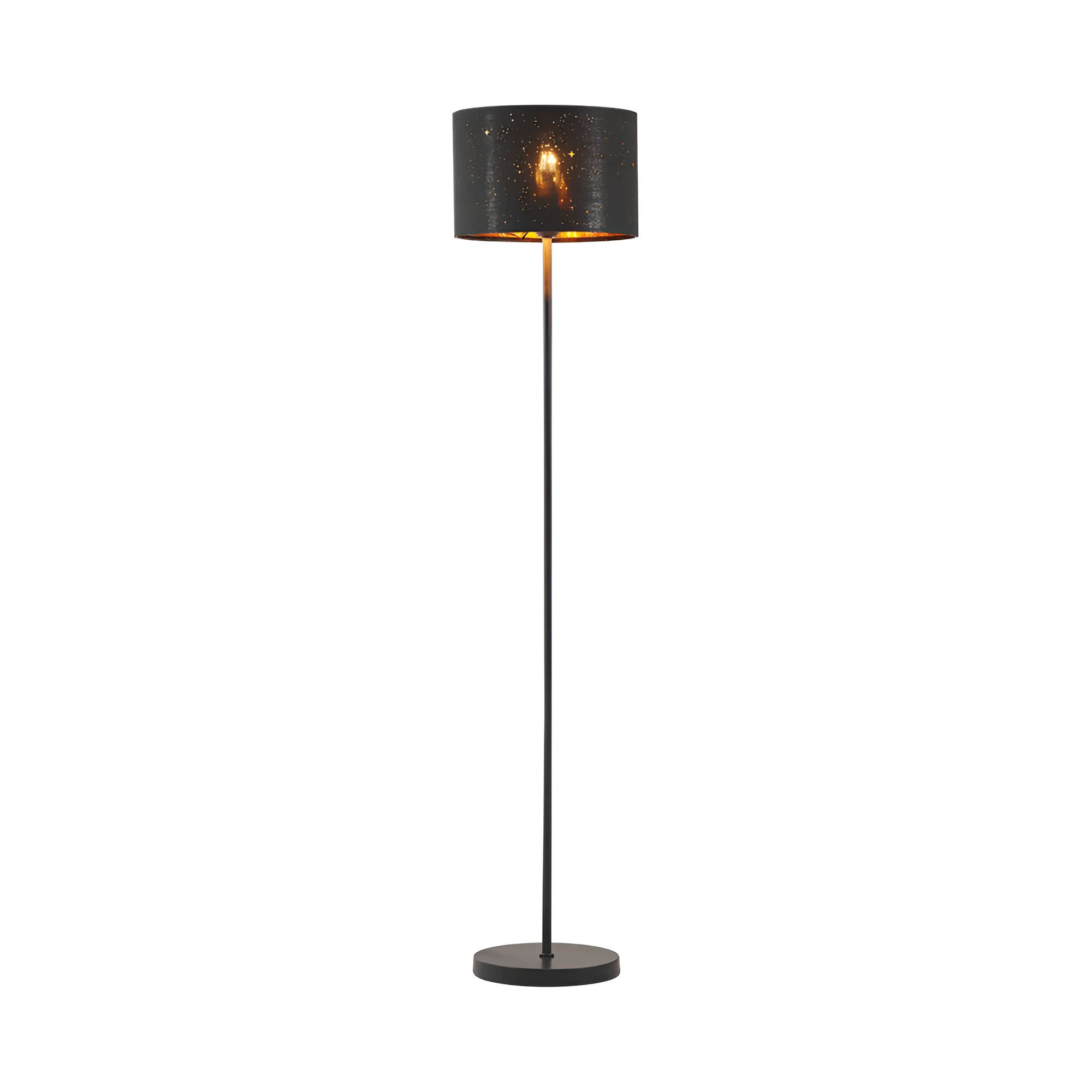 Podna lampa zvezdani abažur Crna grlo E27 - Slika 3