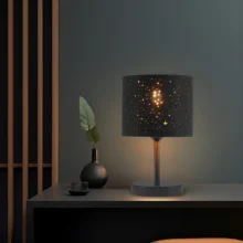 Stona lampa zvezdani abažur Crna grlo E27