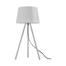 Stona lampa tronožni abažur Bela grlo E27