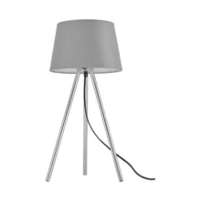 Stona lampa tronožni abažur Siva grlo E27