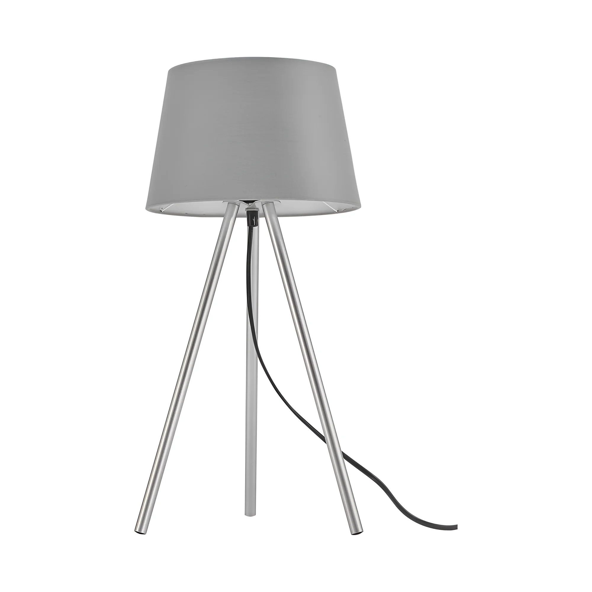 Stona lampa tronožni abažur Siva grlo E27