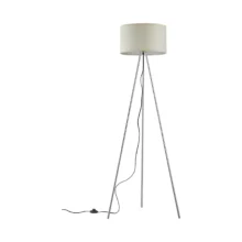 Podna lampa tronožni tekstilni abažur Bež grlo E27