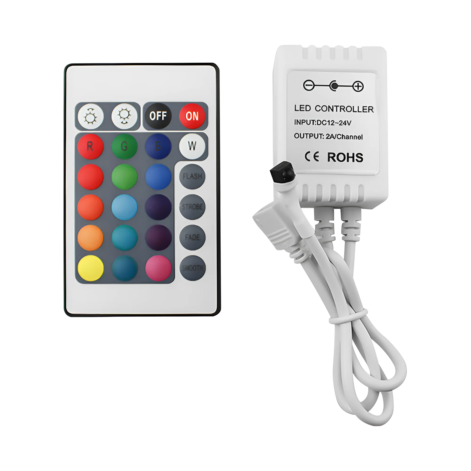 RGB LED kontroler 72 W sa daljinskim 12/24VDC
