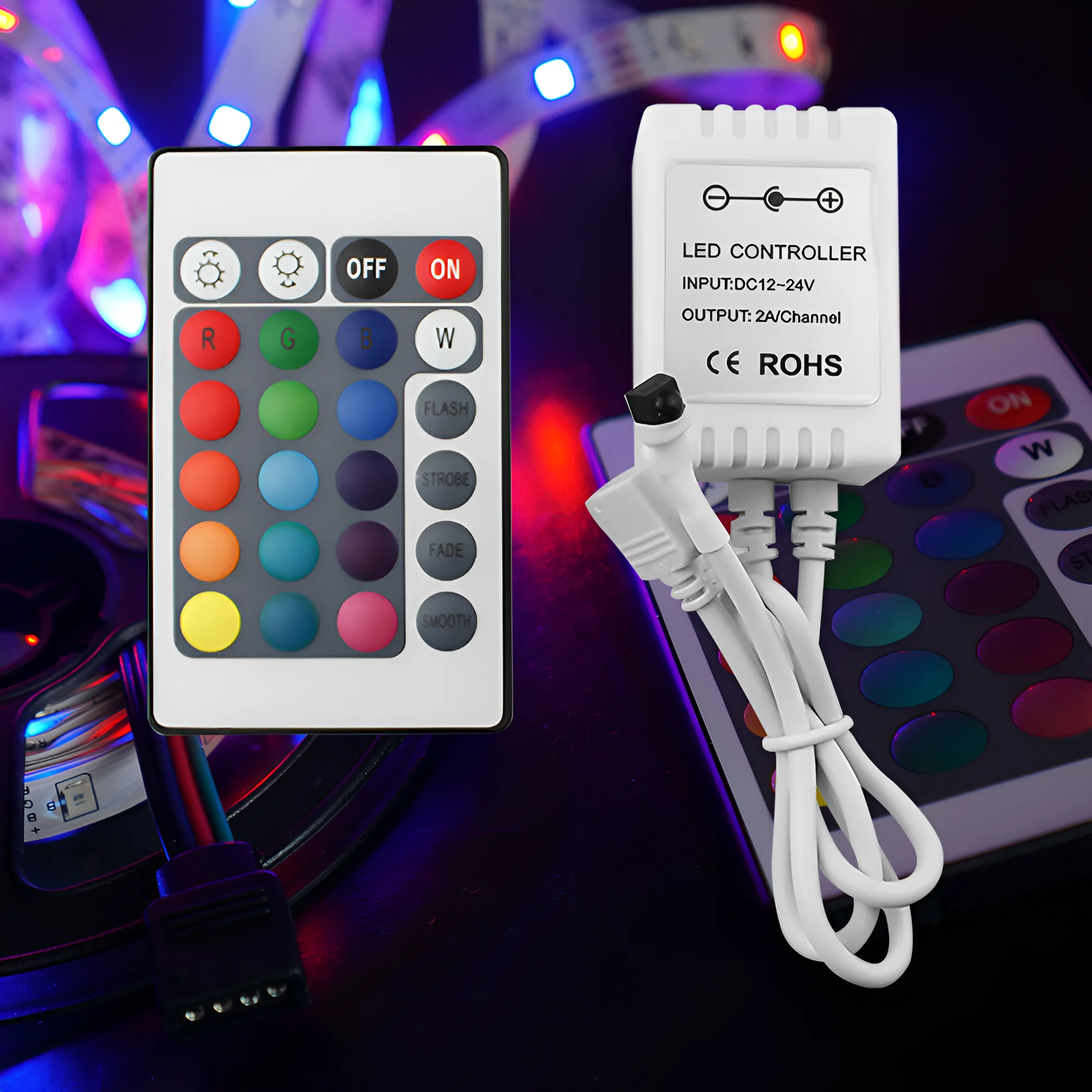 RGB LED kontroler 72 W sa daljinskim 12/24VDC