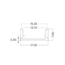 Aluminijumski nadgradni LED profil SR1707 2 m srebrni Braytron