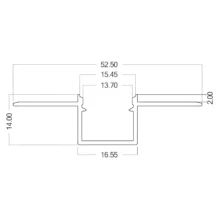Aluminijumski gipsani LED profil TR15 2 m srebrni Braytron